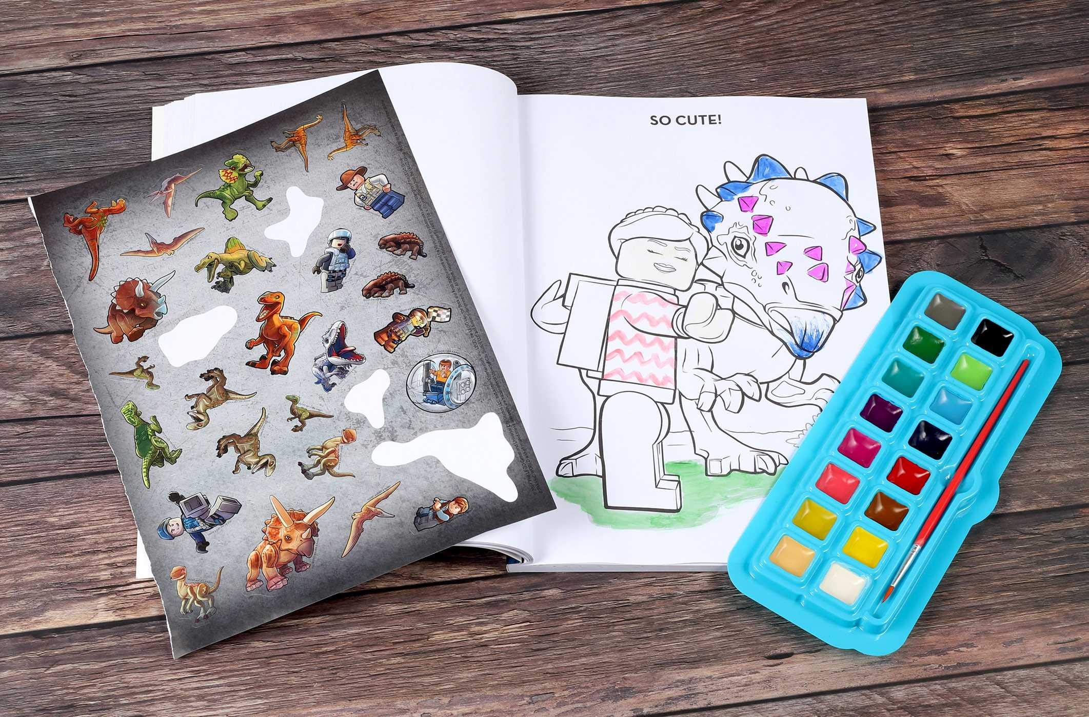 LEGO Jurassic World Dinosaur Painting Kit - Color & Activity Set for Kids with Paint | Creative Play, Birthday Gifts, STEM Learning Toys
