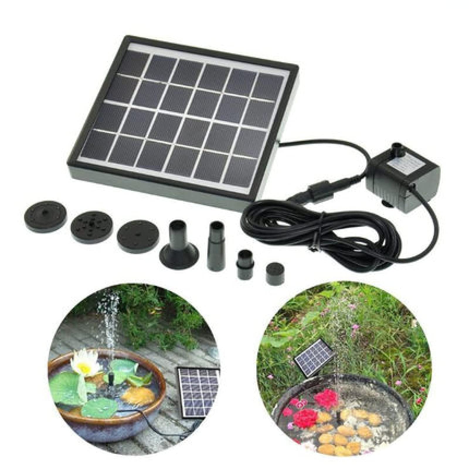 Solar Powered Bamboo Fountain - Outdoor Water Feature for Garden, Fish Tank & Landscaping | Relaxing Water Jet, Lucky Wind Wheel & Natural Humidifier | Perfect for Patio, Backyard & Zen Decor