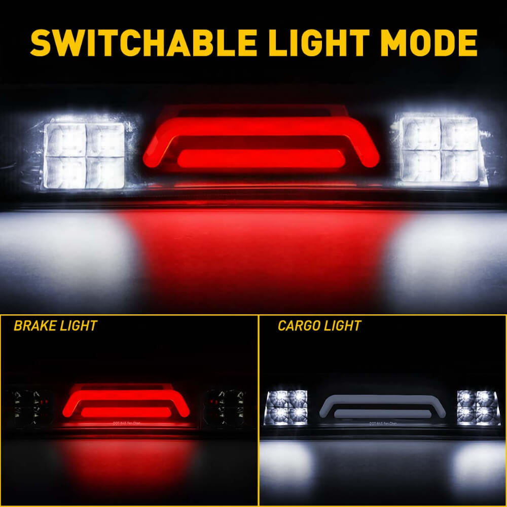 LED Third Brake Light Replacement for 2002-2008 Dodge Ram 1500 & 2003-2009 Ram 2500/3500 - High Visibility Safety Light for Night Driving & Towing