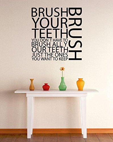 Removable Vinyl Wall Decals for Bedroom & Home Decor - Funny Dental Quote Sticker (13x13 inches) - Perfect for Kids Rooms, Bathroom, Office & Dormitory Wall Art