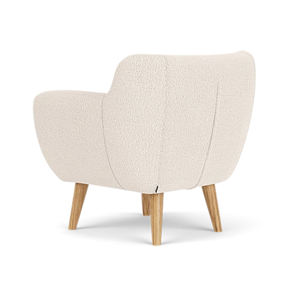 Anne Boucle Armchair - Modern Velvet Upholstered Accent Chair for Living Room, Bedroom, or Office - Stylish & Comfortable Seating with Solid Wood Legs