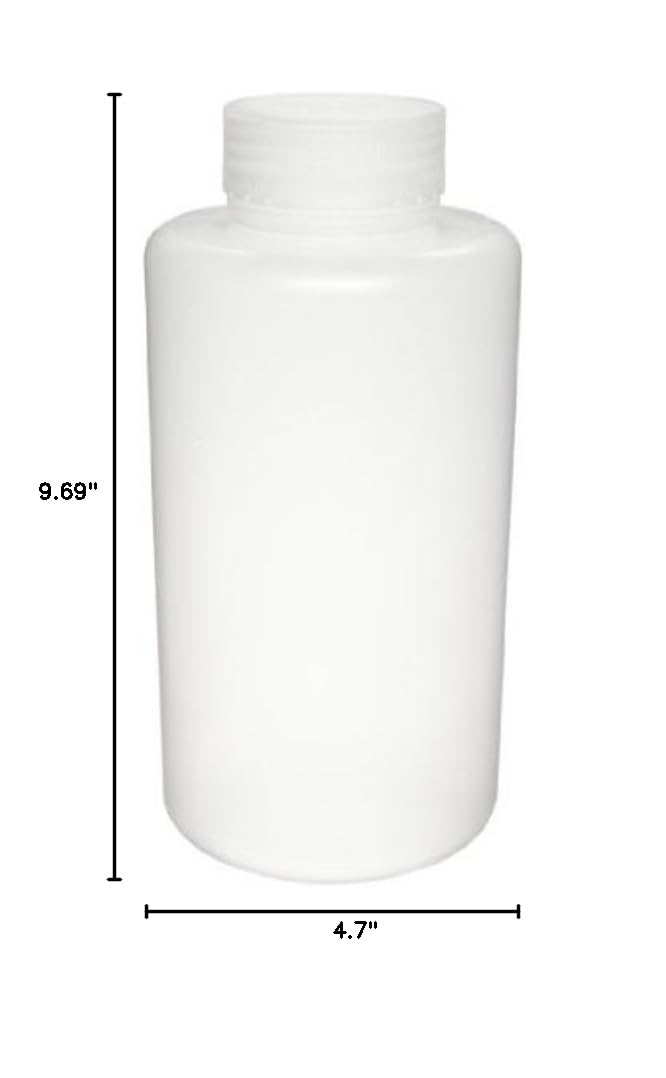 6-Pack 64 Oz PP Wide Mouth Bottles (301625 0064) - Durable Food Storage Containers for Juice, Water, Meal Prep & Camping