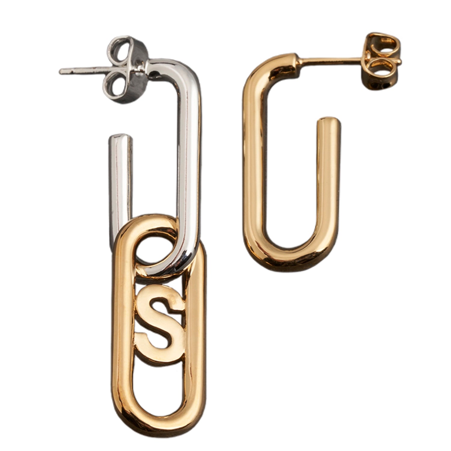 Bicolor AG3 Earrings - Elegant Two-Tone Jewelry for Women | Perfect for Parties, Weddings & Everyday Wear