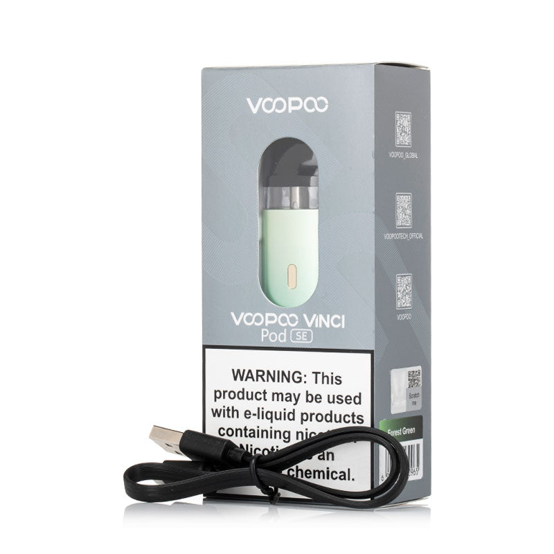 VOOPOO Vinci Pod SE Kit - 1000mAh Rechargeable Vape Pod System with Adjustable Airflow & 2ml Capacity - Perfect for On-the-Go Vaping & Travel Use