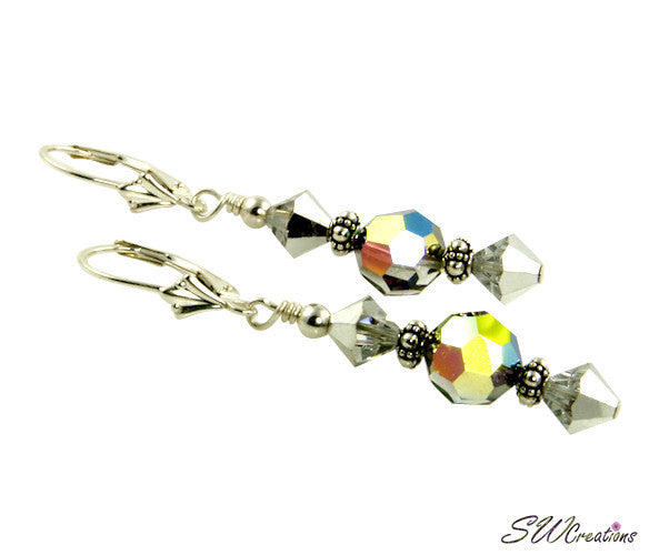 Vintage Silver Bali Crystal Earrings for Women – Handmade Boho Jewelry for Parties, Weddings & Special Occasions