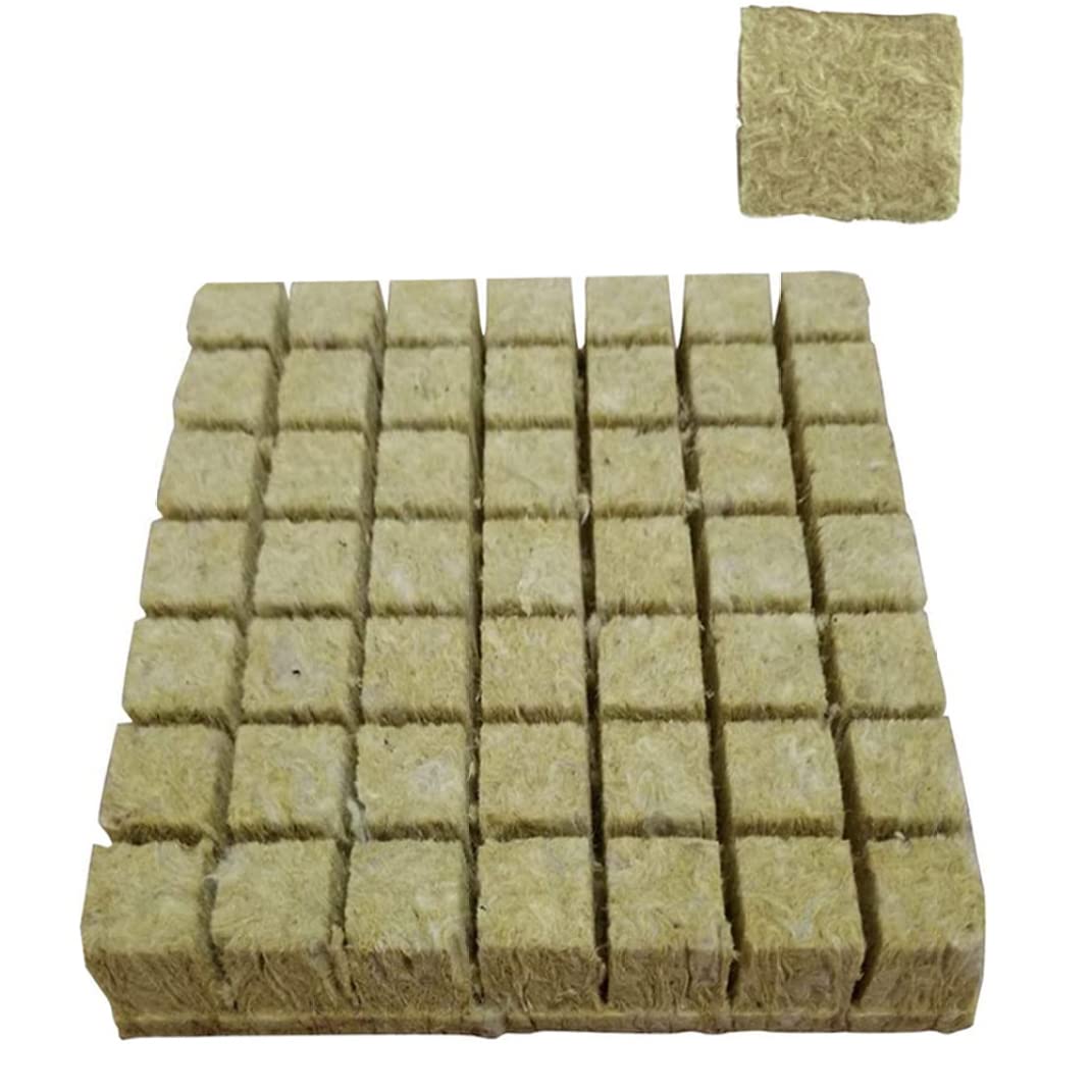 Havamoasa Rockwool Grow Cubes - 49PCS Hydroponic Soilless Cultivation Blocks for Seed Starting, Plant Nursery & Indoor Gardening - Perfect for Hydroponics, Greenhouses and Home Growers