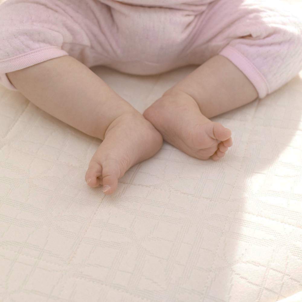 Naturepedic Organic Waterproof Crib Mattress Cover - Hypoallergenic, Breathable & Absorbent Baby Mattress Protector - Fitted Ivory Removable Pad for Toddler Bed - Perfect for Nursery, Daycare & Travel Use