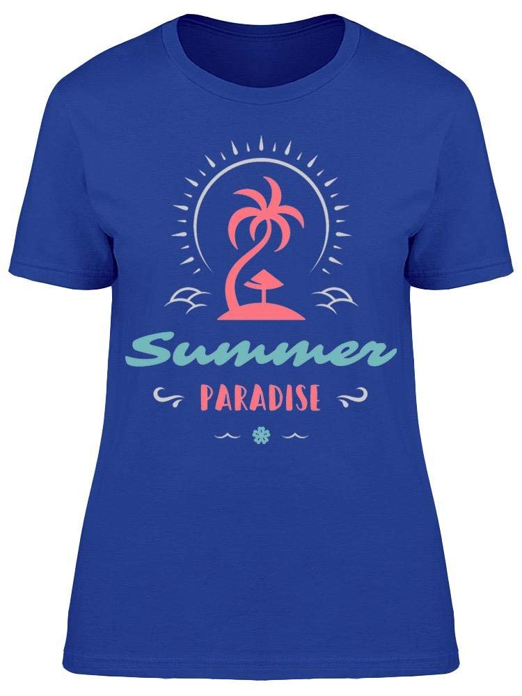 Women's Basic Summer Paradise T-Shirt - Soft Cotton Short Sleeve Casual Tee for Beach, Vacation & Everyday Wear