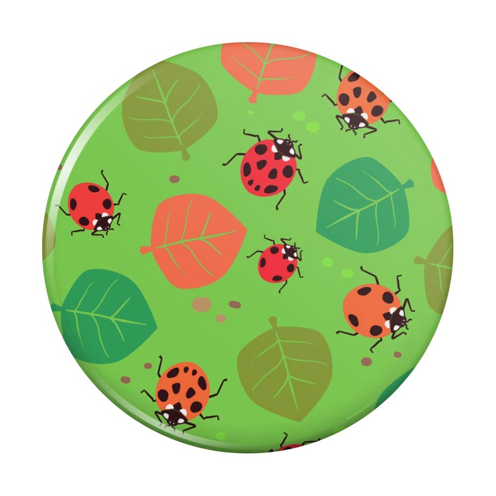 Ladybugs and Leaves Pattern Kitchen Fridge Magnets - Cute Decorative Refrigerator Magnets for Home, Office & Dorm - Perfect for Holding Notes, Photos & Reminders