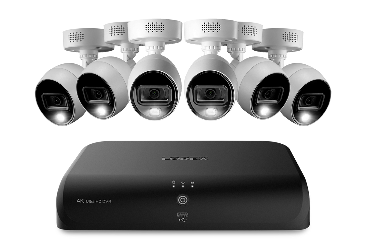 Lorex 4K Wired DVR Security System with 2TB HDD & 8 Camera Support - Active Deterrence Bullet Cameras for Home & Business Surveillance | Indoor/Outdoor Use for 24/7 Property Protection