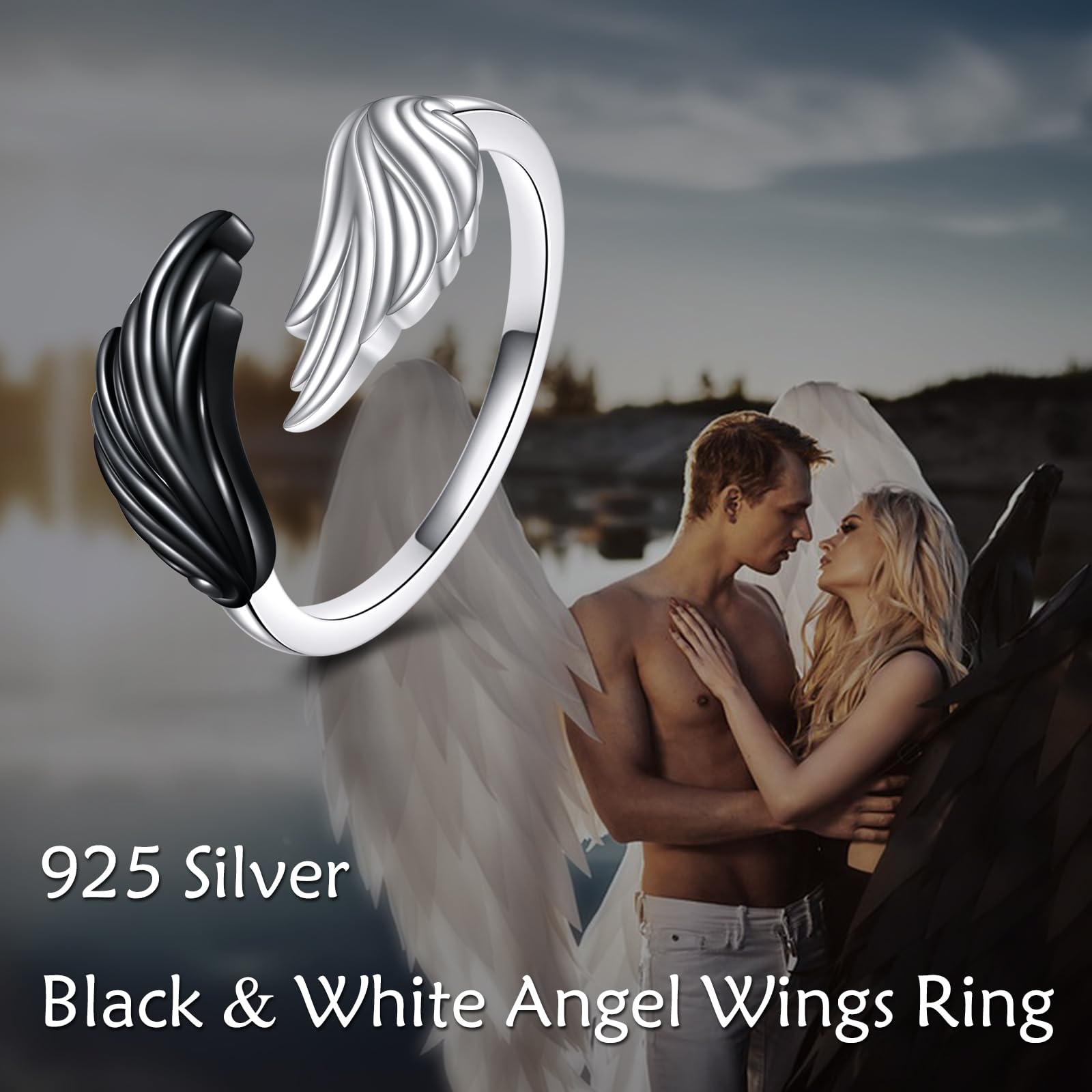 925 Sterling Silver Anxiety Rings for Women & Men - Frog, Wolf, Dragonfly, Hummingbird, Fox, Elephant, Panda, Red Panda & Angel Wings Designs | Open Adjustable Rings for Stress Relief, Fashion Jewelry Gift | Perfect for Daily Wear, Meditation & Self-Care Moments