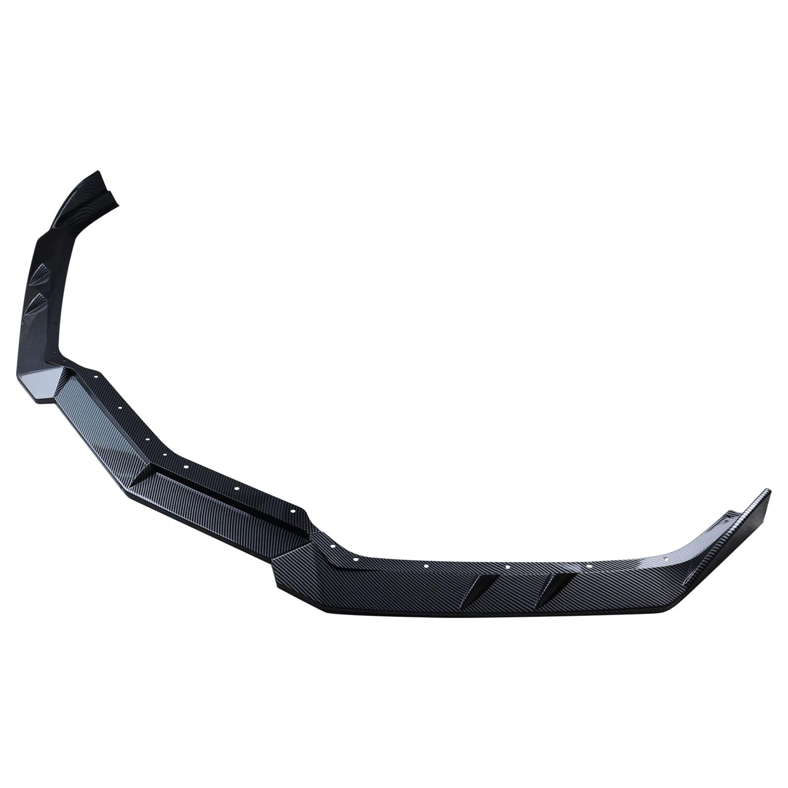 Glossy Carbon Fiber Front Bumper Lip Splitter Spoiler for 2020-2025 Chevy Corvette C8 - Enhance Aerodynamics & Style for Street Racing & Car Shows
