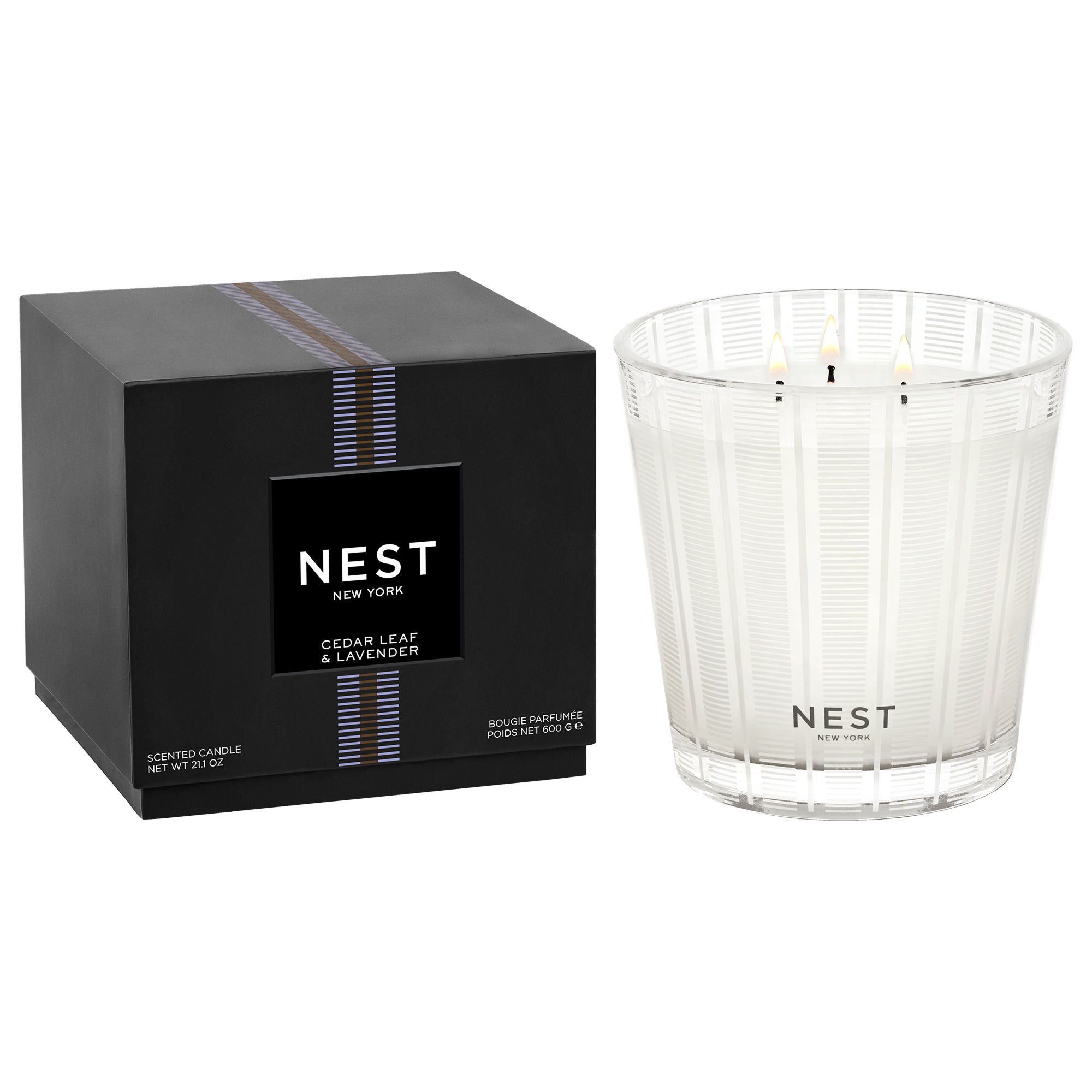 Premium Cedar Leaf & Lavender Scented Soy Candle - Natural Aromatherapy for Relaxation, Stress Relief & Home Decor | Perfect for Bedroom, Bathroom & Living Room