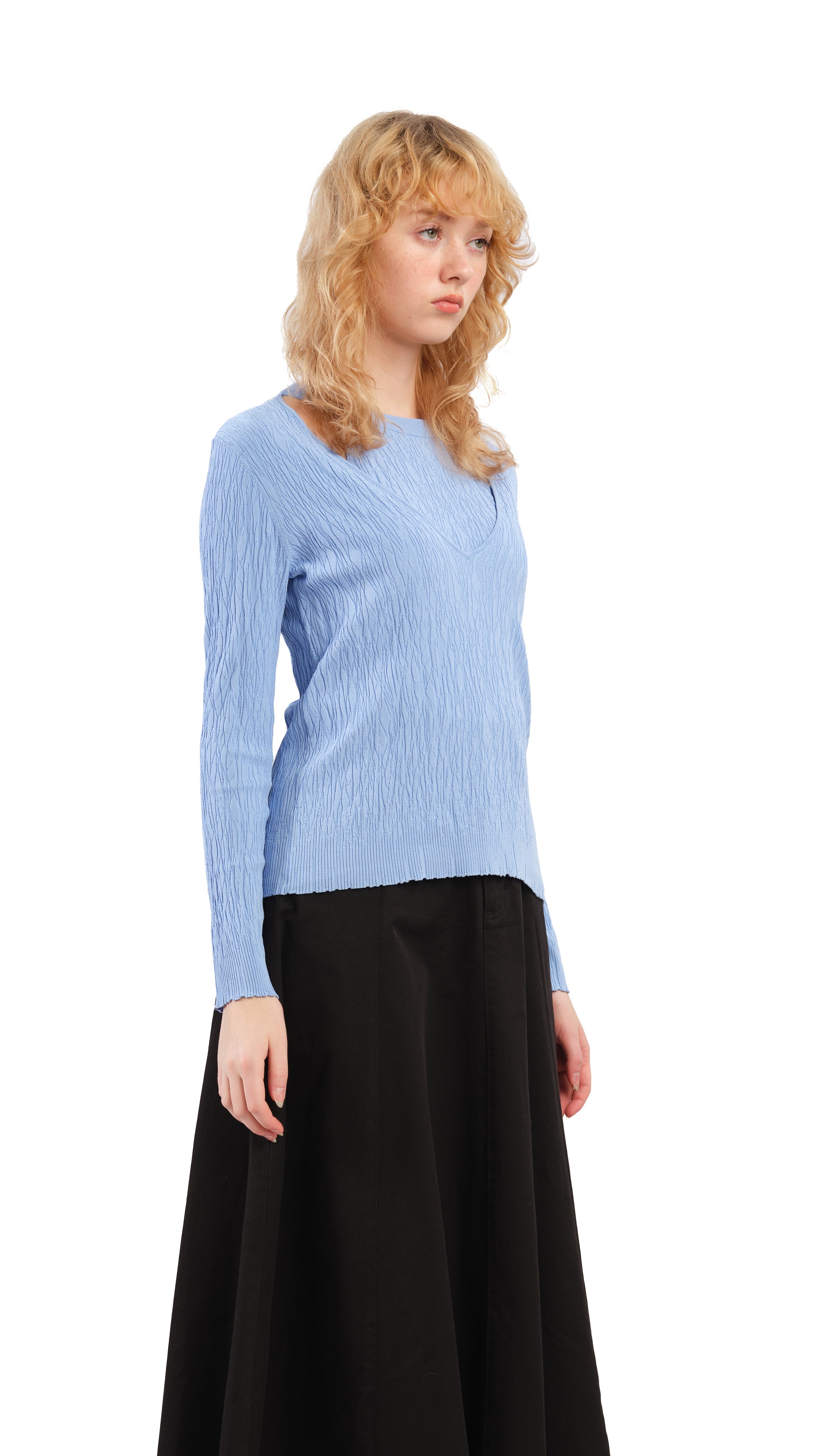 2 in 1 Knit Top for Women - Soft Stretch Layered T-Shirt & Tank Combo - Perfect for Yoga, Workout & Casual Wear