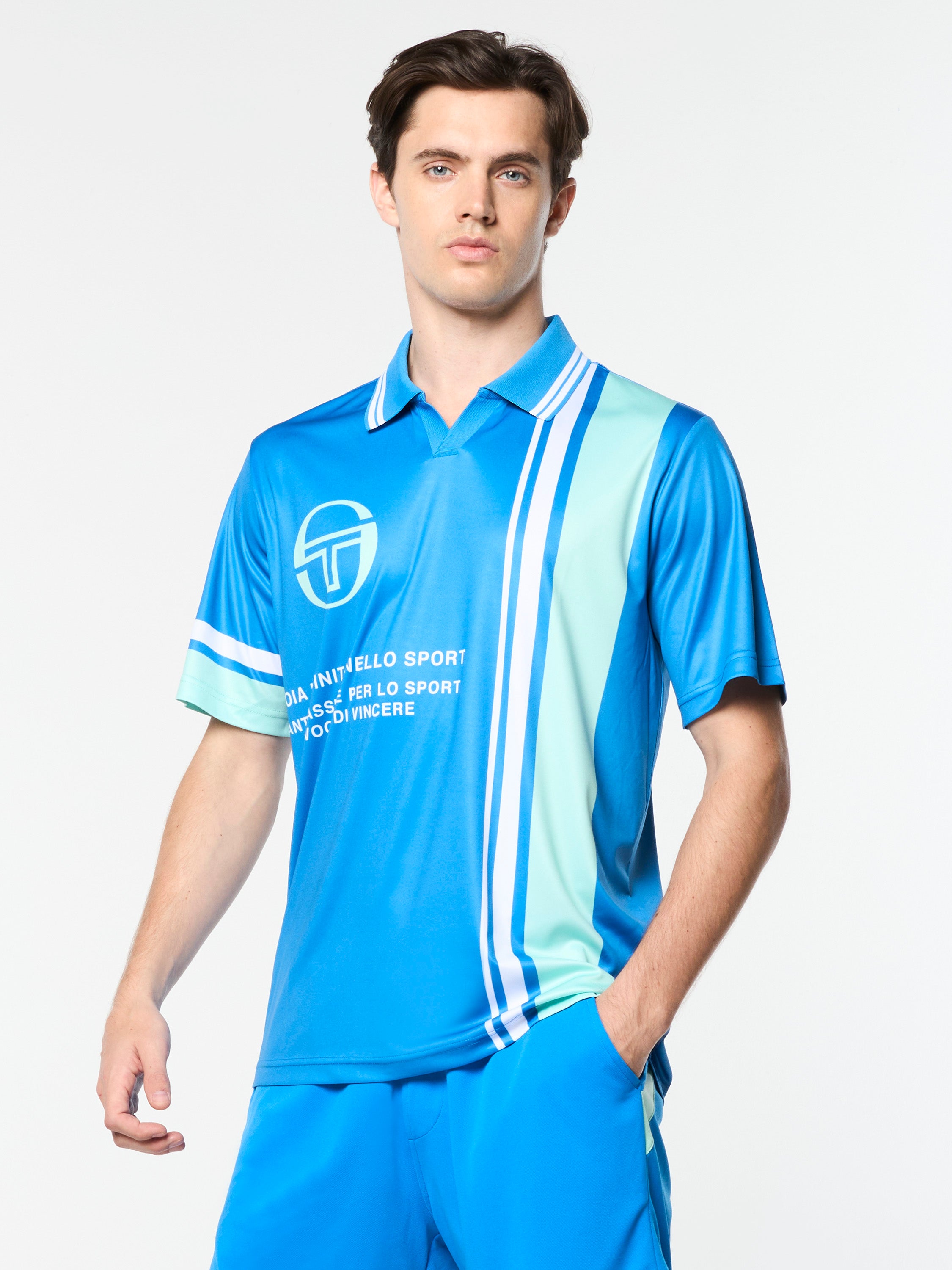 Dante Polo Shirt for Men - French Blue Classic Fit Casual Short Sleeve Cotton Shirt - Perfect for Golf, Office & Summer Outings
