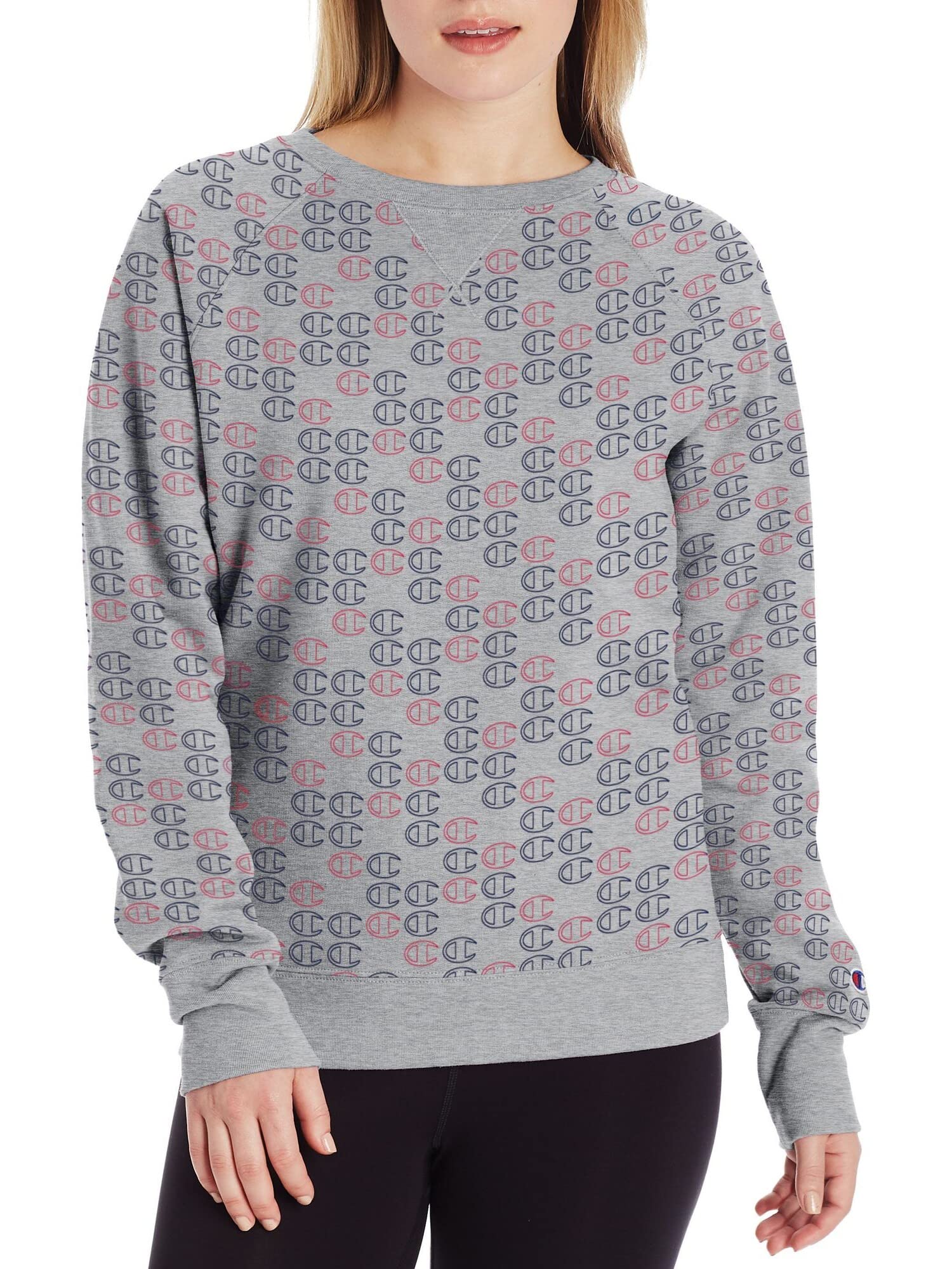 Champion Women's Crewneck Sweatshirt - Soft Cotton Casual Pullover for Everyday Wear | Gym, Lounge, Street Style Fashion
