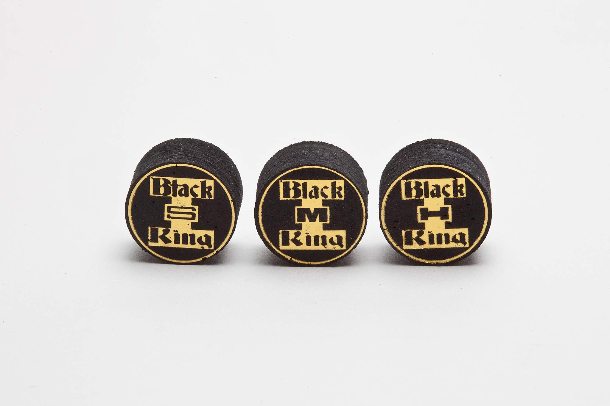 14mm Premium Layered Pool Cue Tips - Black King (Lot of 3) - High-Performance Billiard Accessories for Professional Play