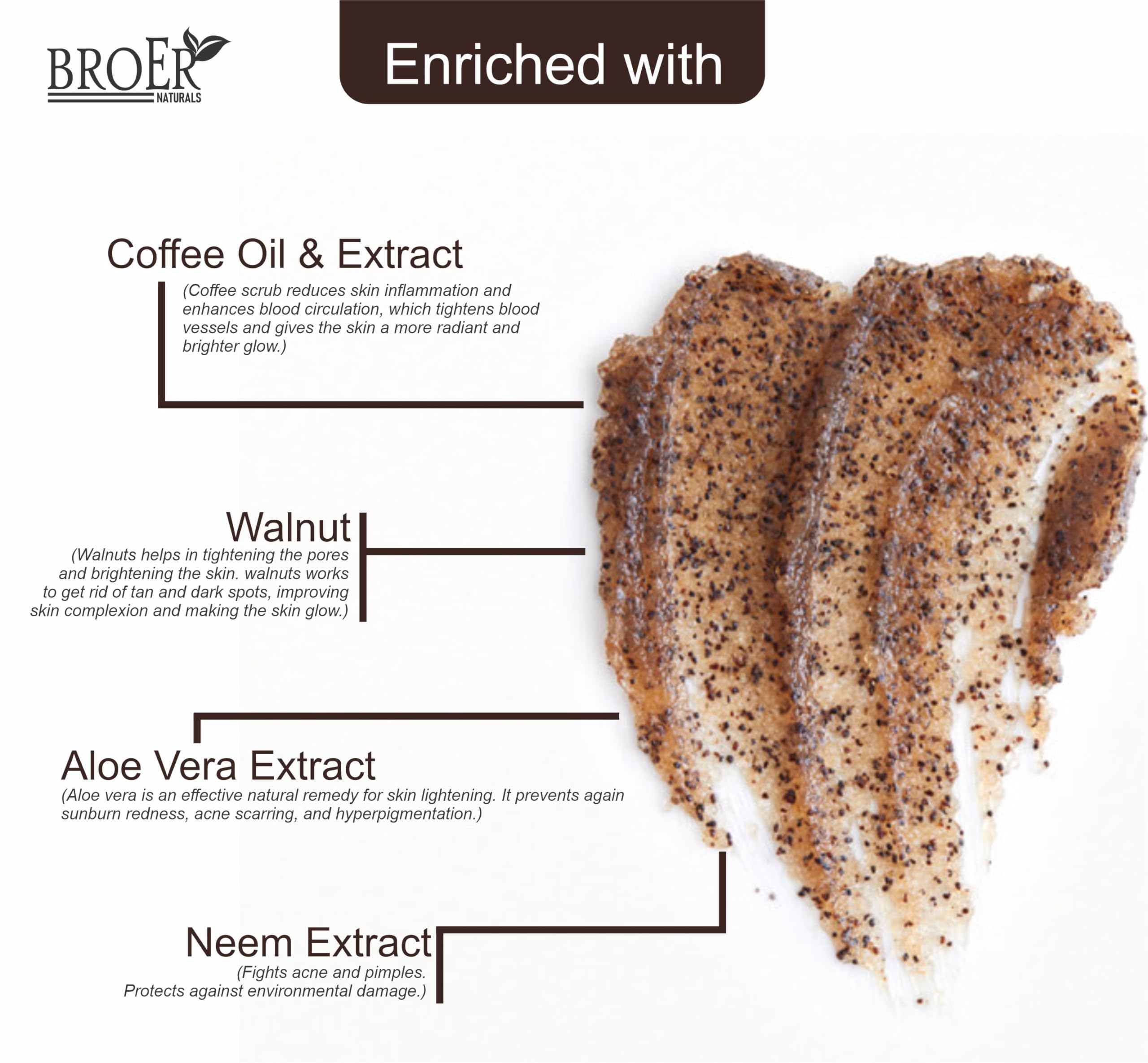 BROER Coffee Face Wash & Scrub Combo Pack (100ml Each) - Caffeine, Coffee & Cocoa Butter for Pollution Protection & Tan Removal | Sulfate & Paraben Free | Pack of 2 | Perfect for Morning Skincare Routine & Travel Essentials
