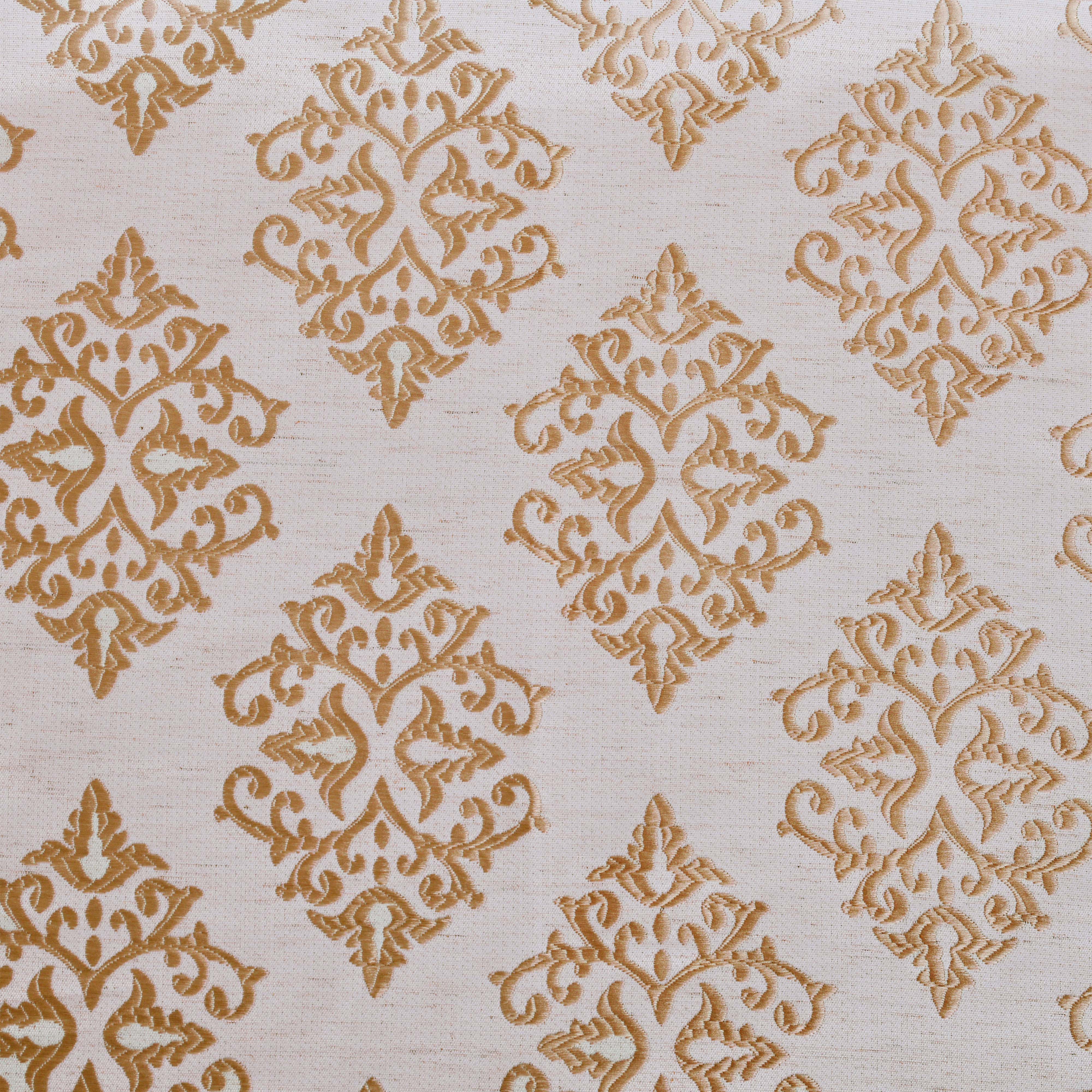 Venetian Damask Jacquard Curtain Panels - Set of 2 Luxury Window Treatments for Living Room & Bedroom Decor