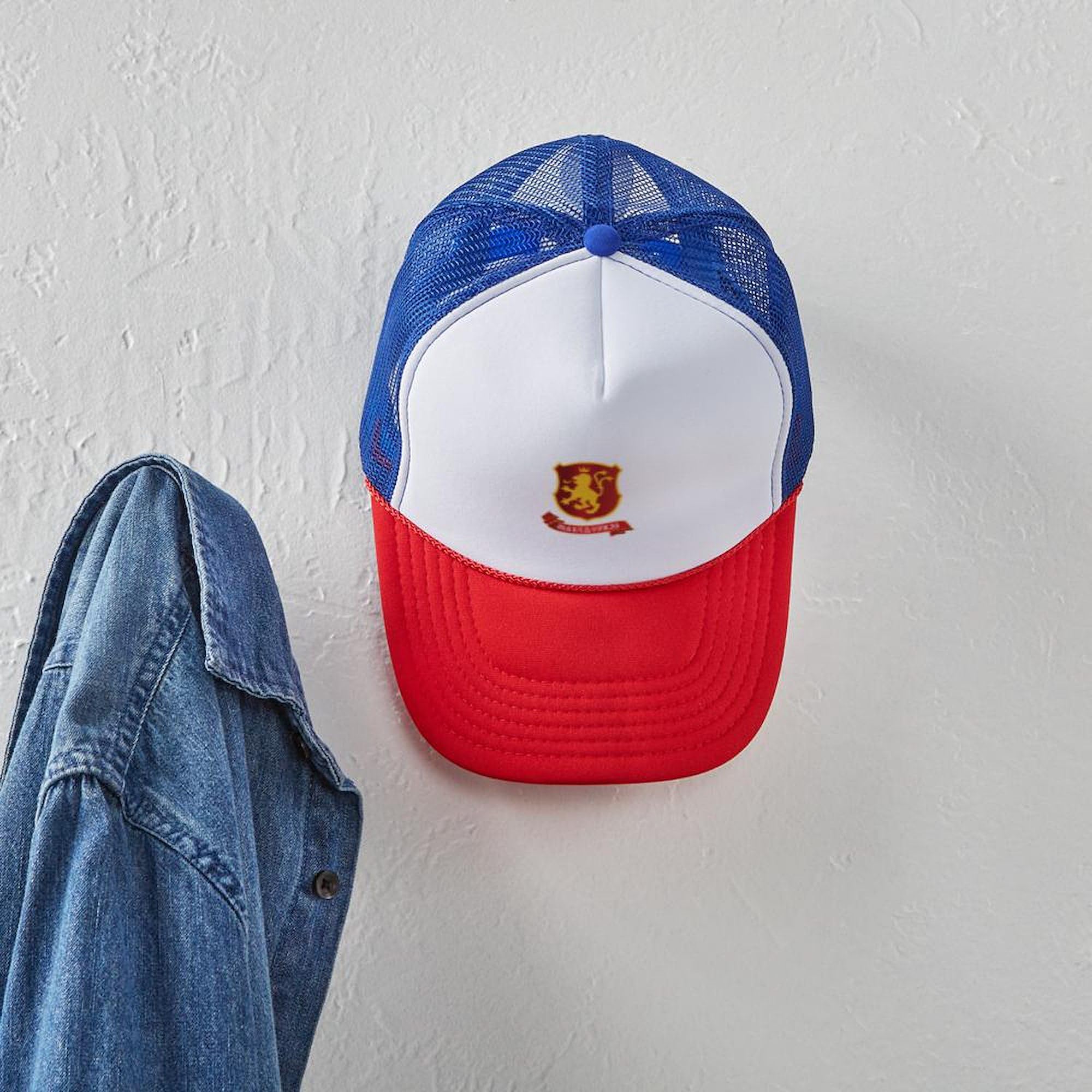 Macedonia Lion Crest Adjustable Snapback Trucker Hat - Stylish Baseball Cap for Men & Women | Perfect for Outdoor Activities, Sports, and Casual Wear