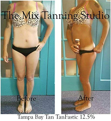 Tanfastic E Blend 10.5% Medium Dark Sunless Spray Tan Solution - 32 oz Bottle for Professional Spray Tanning & At-Home Self Tanning