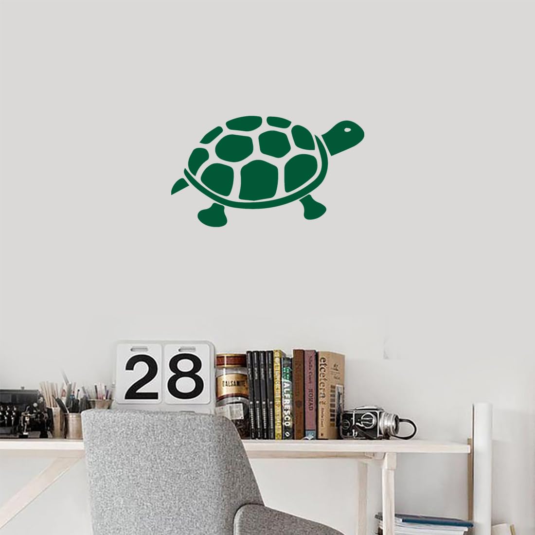 Premium Waterproof Vinyl Decal Stickers (Set of 2) - Tortoise Turtle Tropical Green Design for Laptop, Phone, Helmet, Car Window, Bumper, Mug, Cup, Door & Wall Decoration - Perfect for Home, Office, School & DIY Projects