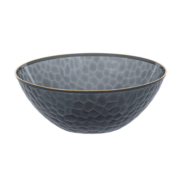 12 oz. Round Plastic Soup Bowls - 10 Pack Organic Hammered Finish | Microwave & Dishwasher Safe | Perfect for Soups, Salads, Cereals & Meal Prep