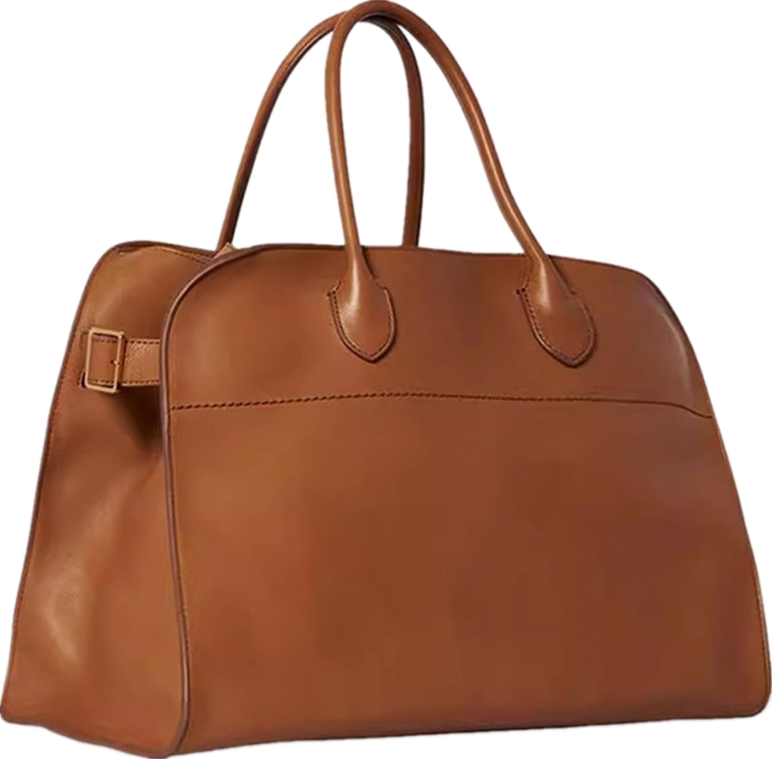 Genuine Leather Tote Bag for Women - Retro Shoulder Handbag Shopper Bag (Brown) | Perfect for Work, Travel & Everyday Use