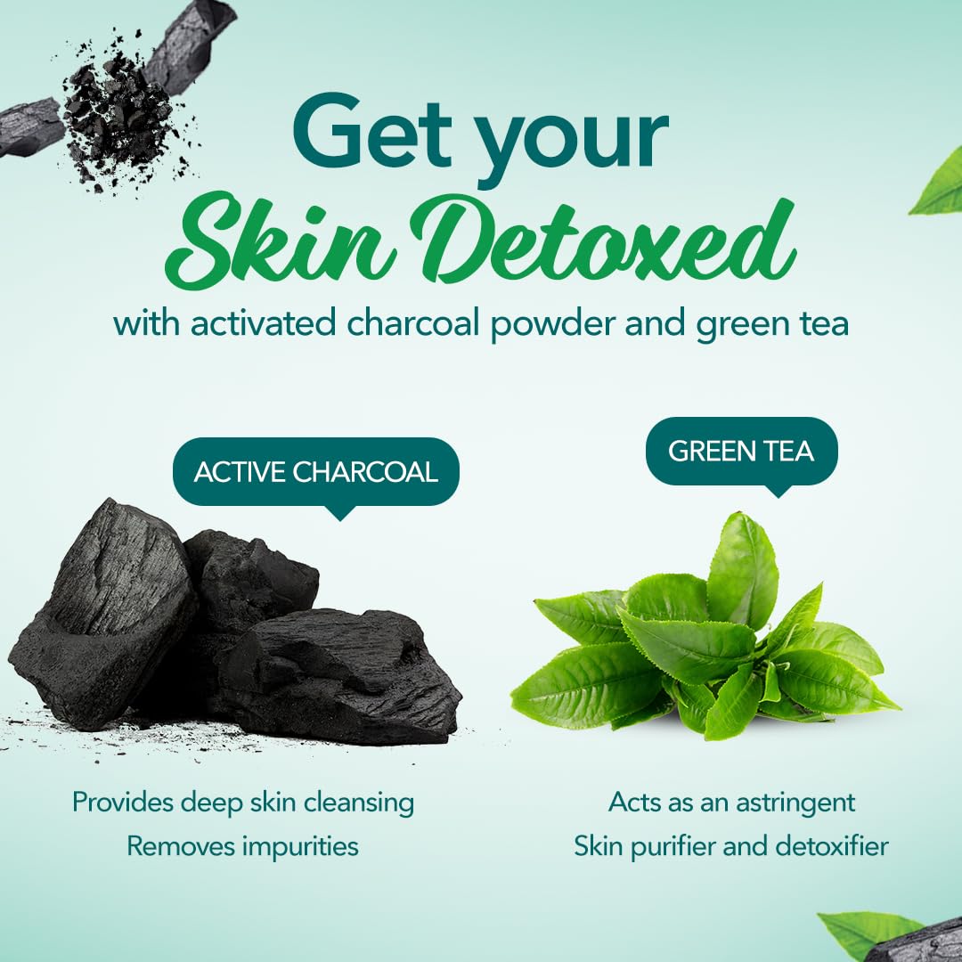 Himalayan Pollution Detox Charcoal Face Scrub 100g - Deep Cleansing & Exfoliating for Acne, Blackheads & Oily Skin - Perfect for Daily Skincare Routine & Post-Workout Refresh