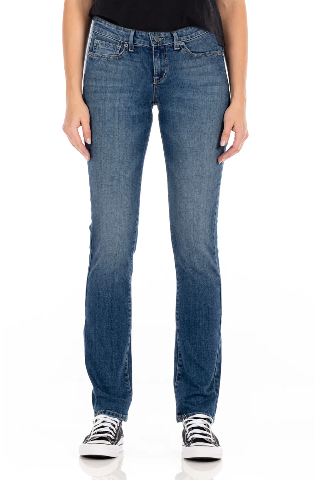 Harlowe Women's Low Rise Straight Leg Jeans in Amarillo Yellow - Casual Everyday Wear & Street Style Outfits