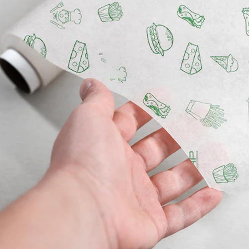 Grenix Non-Stick Butter Paper Roll - 500g Premium Parchment Paper for Wrapping Roti, Paratha, Cookies & Food | Kitchen Baking & Cooking Essential | Ideal for Meal Prep, Snack Wrapping & Food Storage
