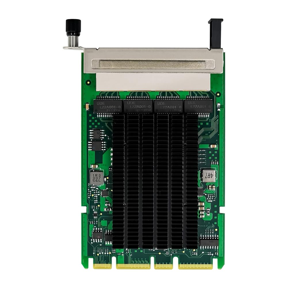 Piuusngy I350-T4 4-Port Gigabit Ethernet PCIe Network Card - OCP3.0 I350AM4 Server Adapter for High-Speed Networking | Ideal for Data Centers, Cloud Computing & Enterprise Servers
