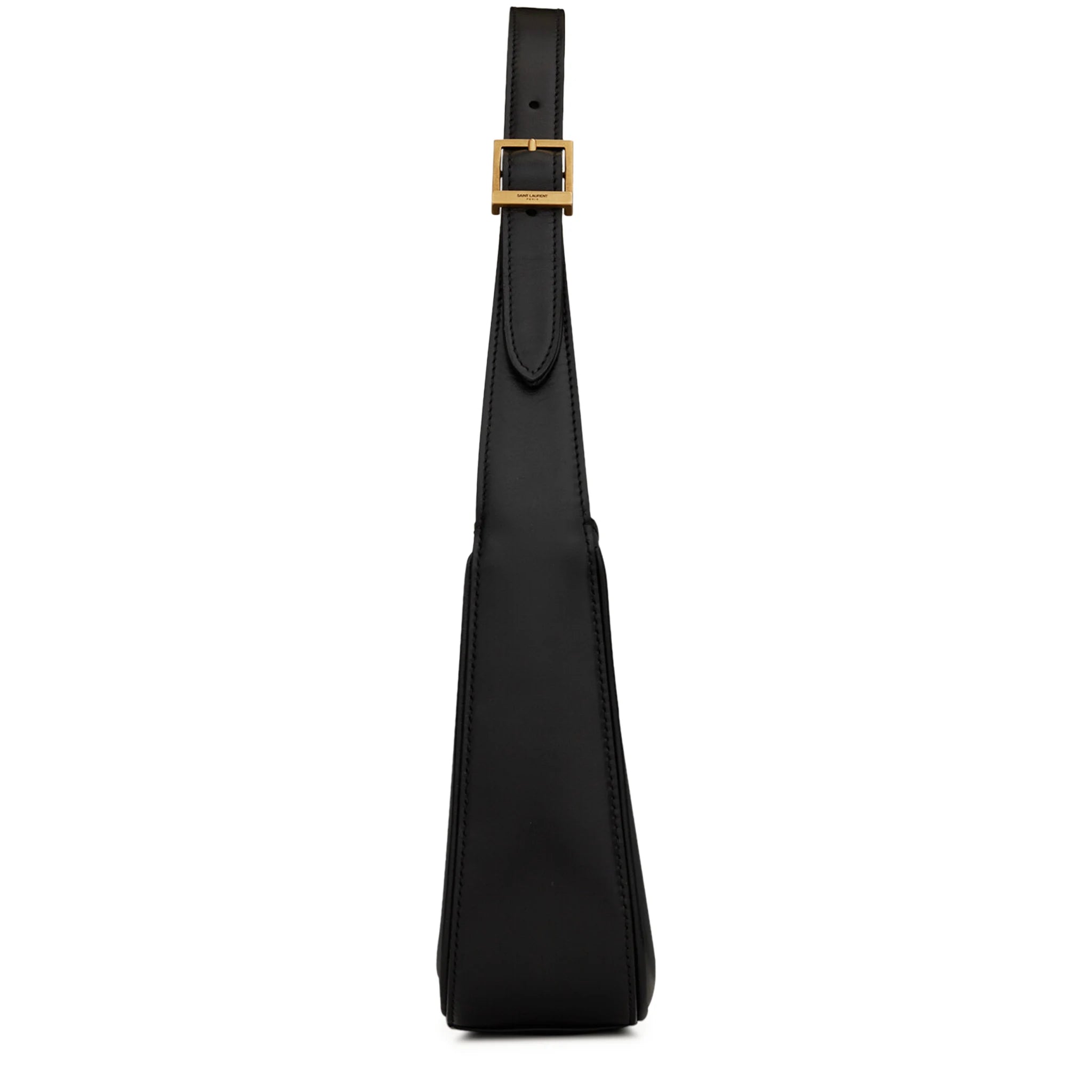 Saint Laurent Logo Plaque Black Hobo Bag - Luxury Leather Shoulder Purse for Women | Perfect for Work, Travel & Evening Out
