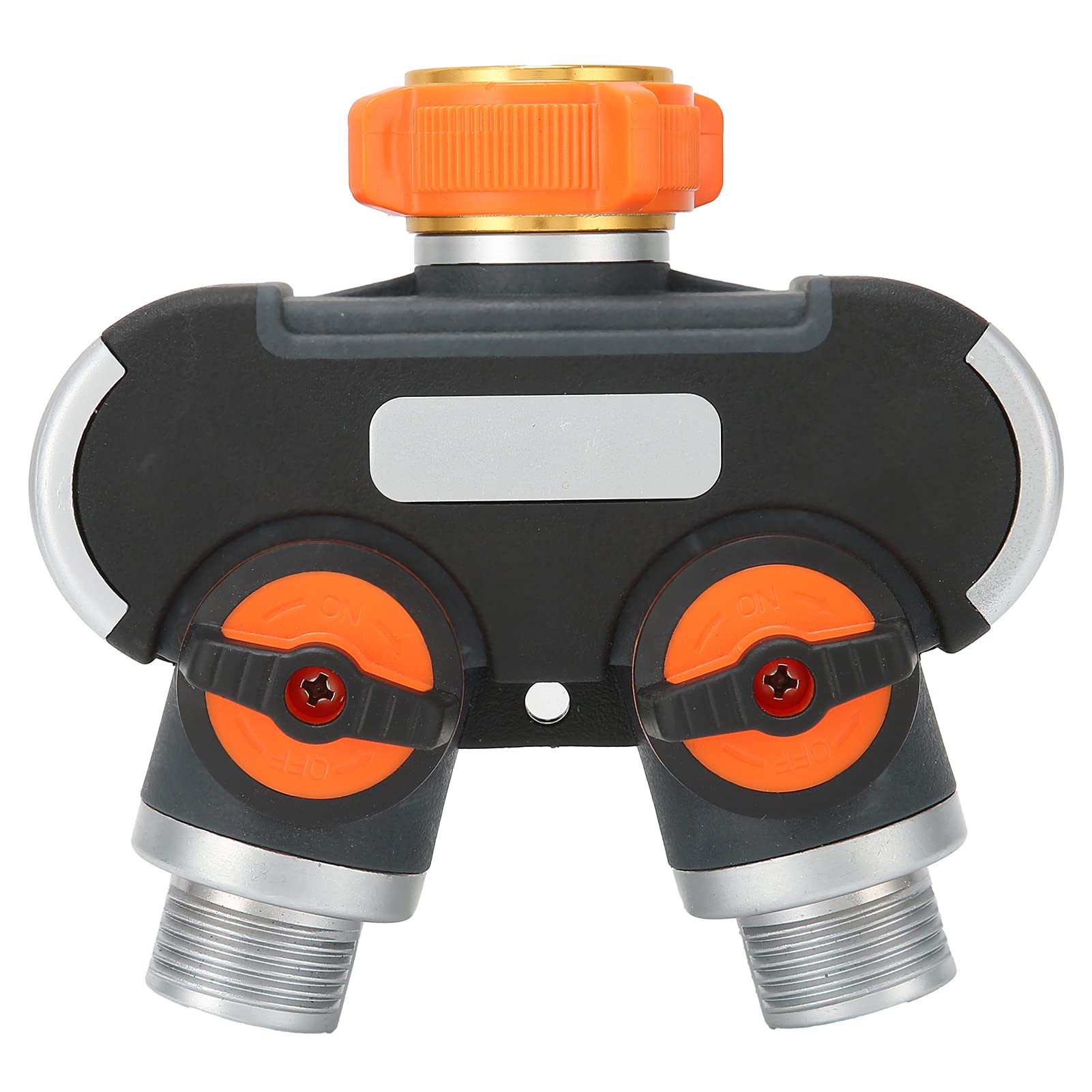 2-Way G3/4in Hose Splitter for Garden Irrigation & Faucet - Water Tap Connector with Valve