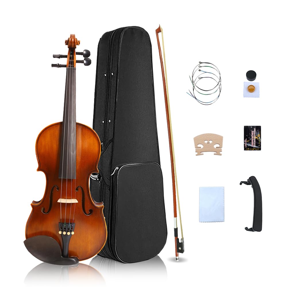 Best 1/8 Violins for Kids Ages 3-5 - Premium Maple & Spruce Wood with Ebony Fittings - Perfect Beginner Violin Gift for Young Musicians - Ideal for Music Lessons, Practice & Early Childhood Education