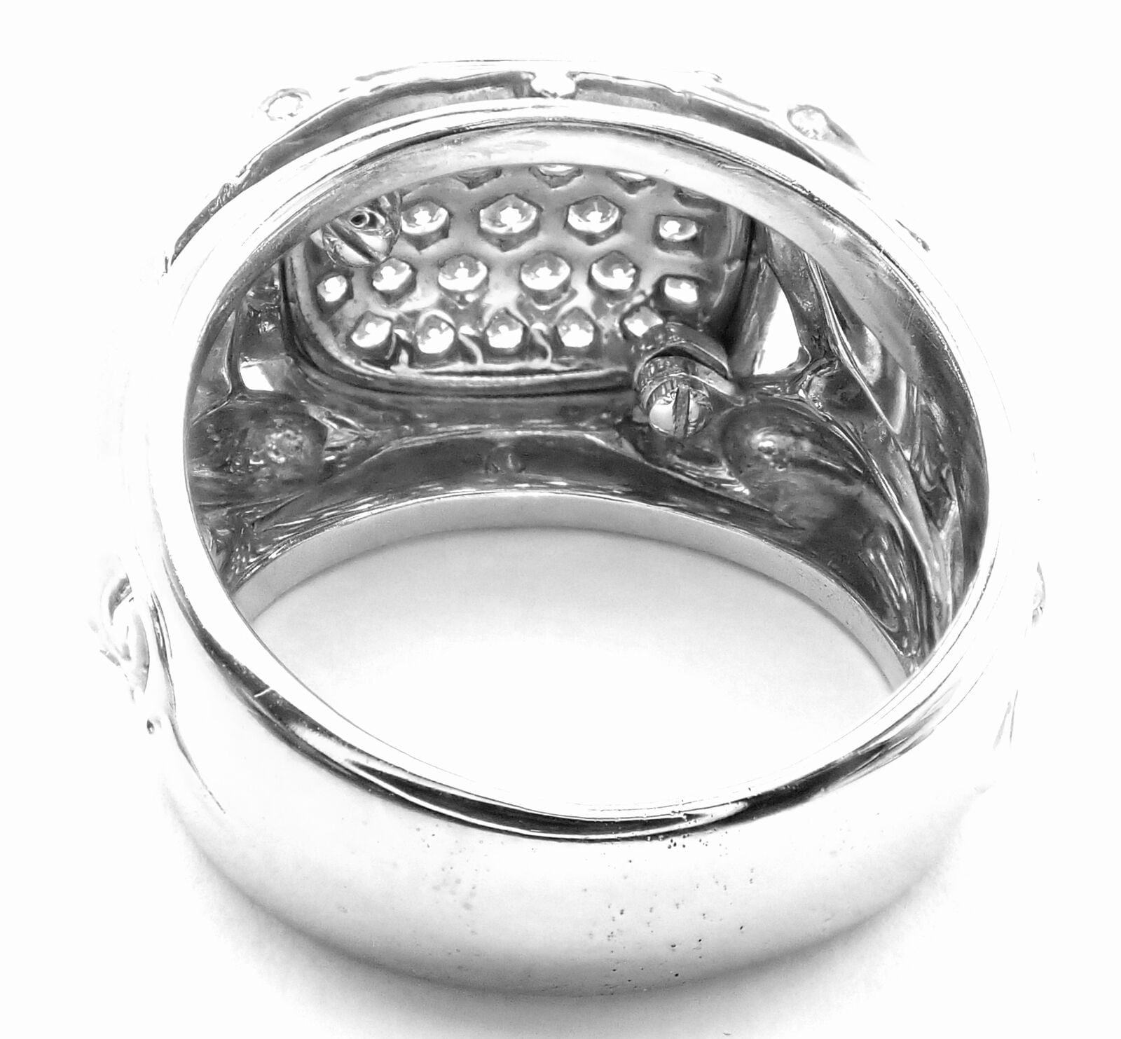 Authentic Carrera Y Carrera Dolphin Motif 18k White Gold Diamond Ring - Elegant Jewelry for Women, Perfect Gift for Anniversary, Wedding & Special Occasions