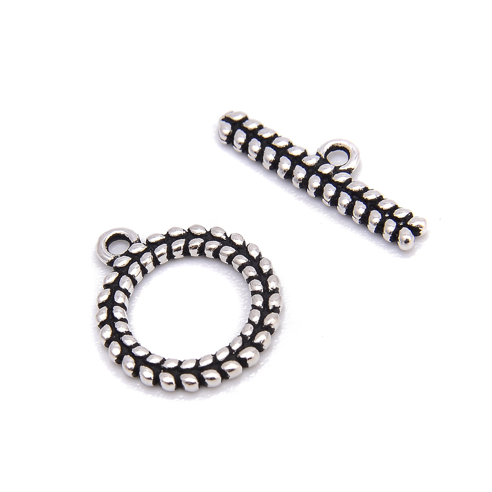 925 Sterling Silver Anti-Tarnish Wheat Ear OT Clasp (14.5x20mm) - 2 Sets per Bag - Perfect for Jewelry Making, DIY Crafts & Earring Repair