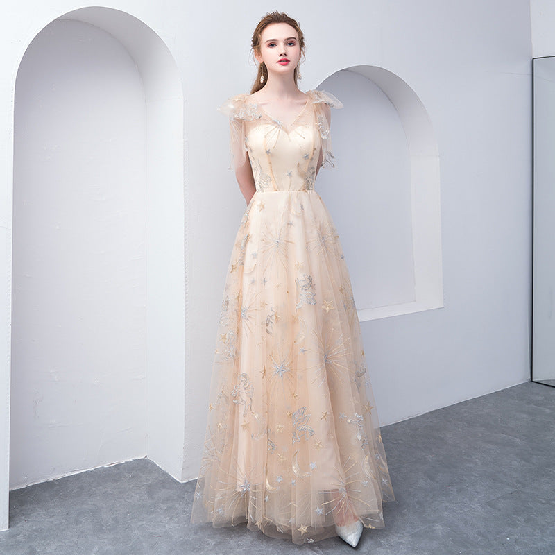 Champ S Line Tulle Prom Dress with Sequins - Elegant Evening Party Gown for Homecoming, Formal Dances & Special Occasions