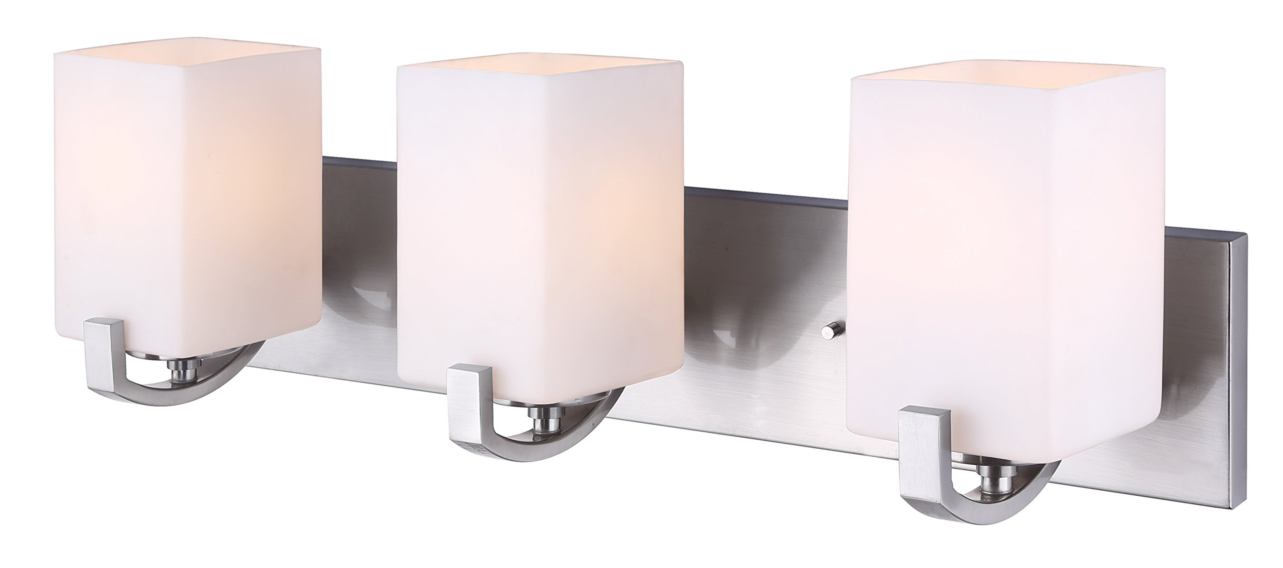 Canarm IVL422A03BN Palmer 3-Light Bathroom Vanity Light Fixture in Brushed Nickel Finish - Perfect for Modern Bathroom, Powder Room & Spa Decor