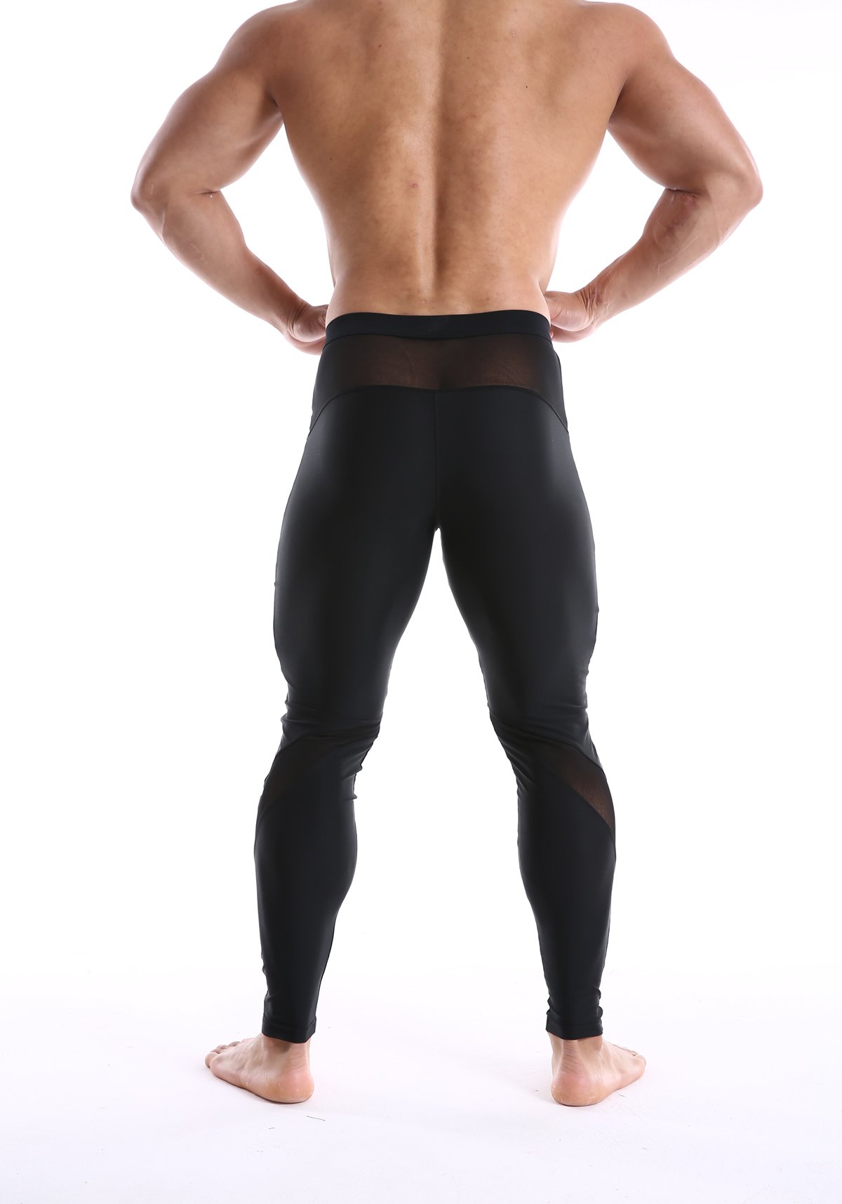 Breathable Men's Mesh Yoga Pants - Lightweight Workout Shorts for Running, Cycling & Gym Training | Quick-Dry Athletic Trousers for Fitness & Active Lifestyle