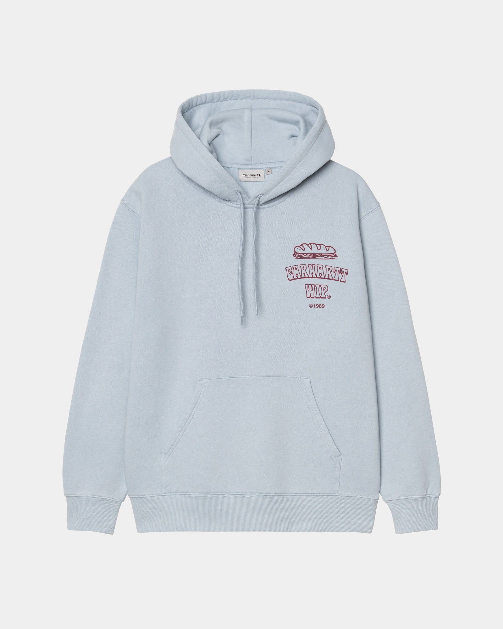 Hooded Sandwich Sweatshirt for Men & Women - Cozy Pullover Hoodie in Blue Fog & Red Colors - Perfect for Casual Wear, Street Style & Outdoor Activities