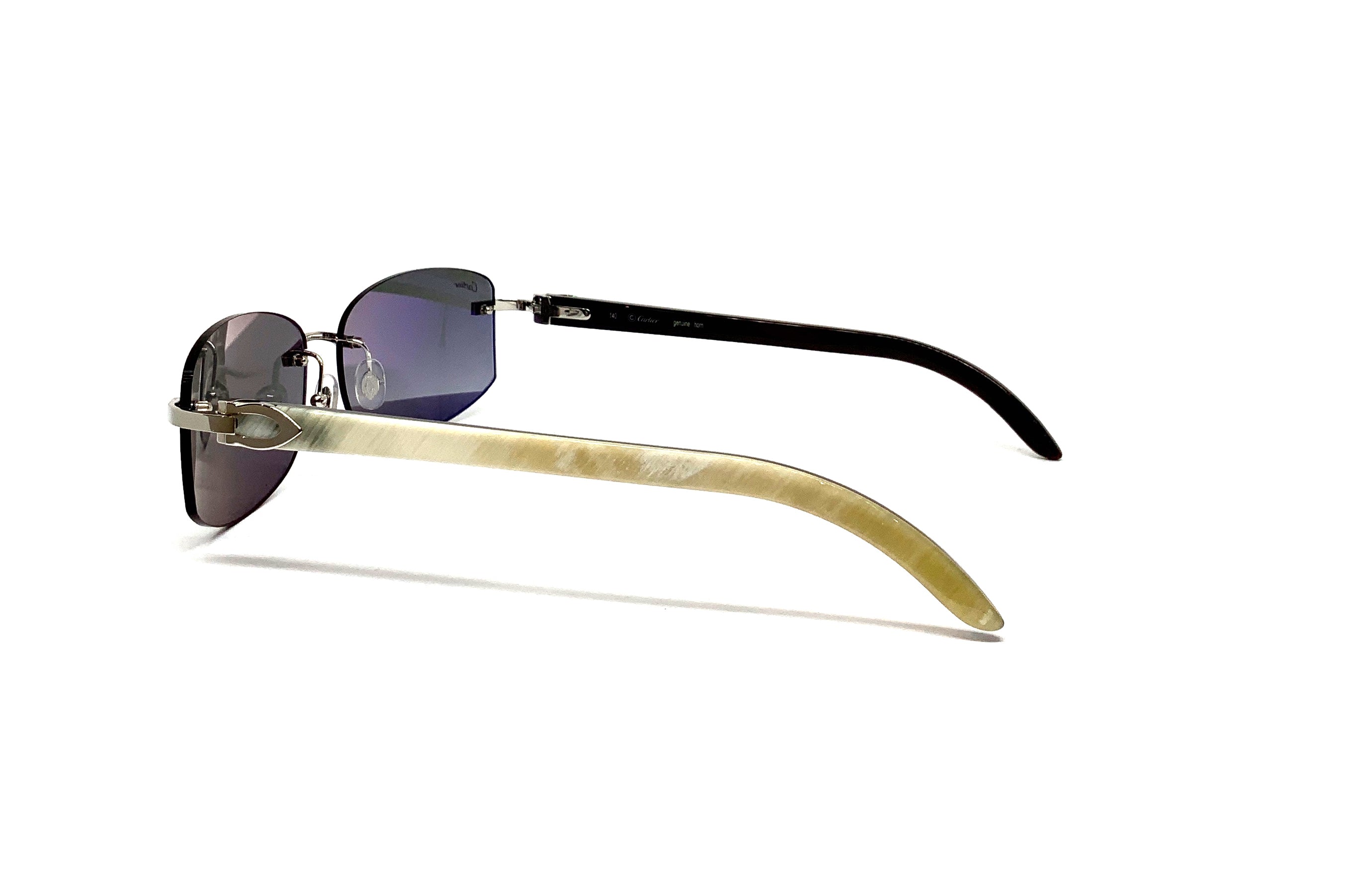 Cartier C Décor CT0031RS Buffalo Horn Sunglasses - Luxury Designer Shades for Men & Women - Perfect for Outdoor Activities, Travel & Fashion Accessories