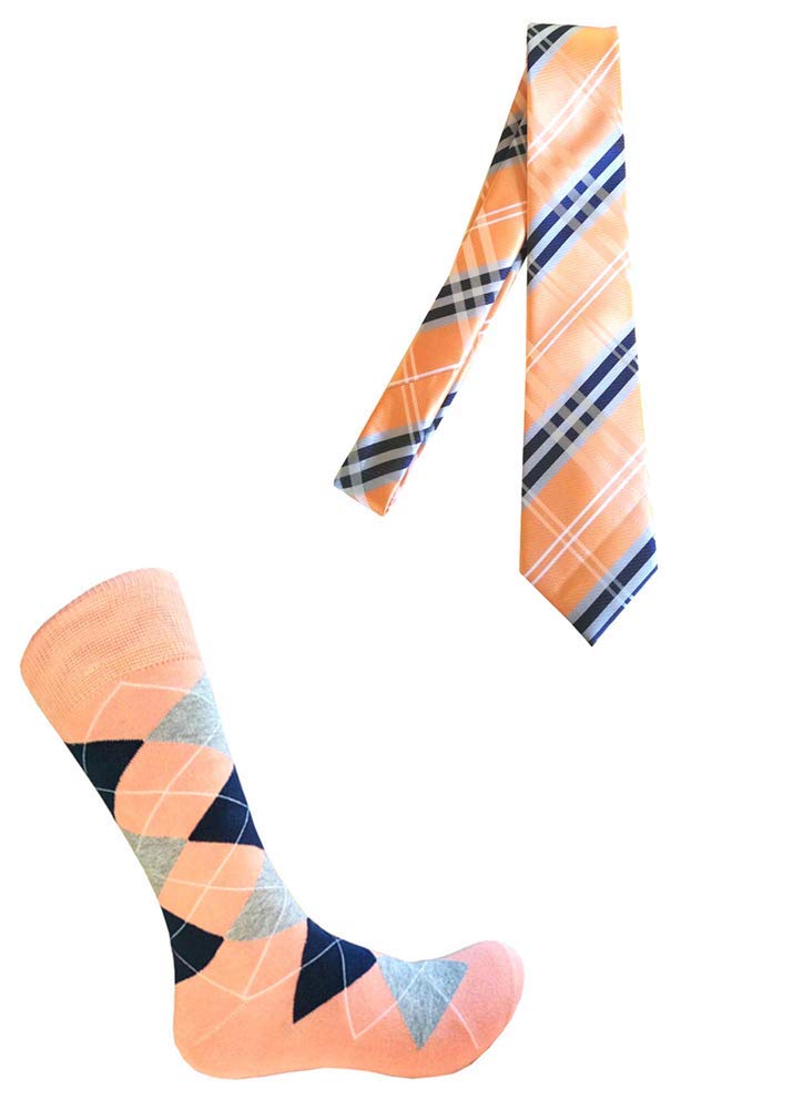 TRM Men's Dress Socks and Necktie Gift Set - Formal Business Office Wear, Wedding & Party Accessories for Groomsmen, Fathers Day & Christmas Presents