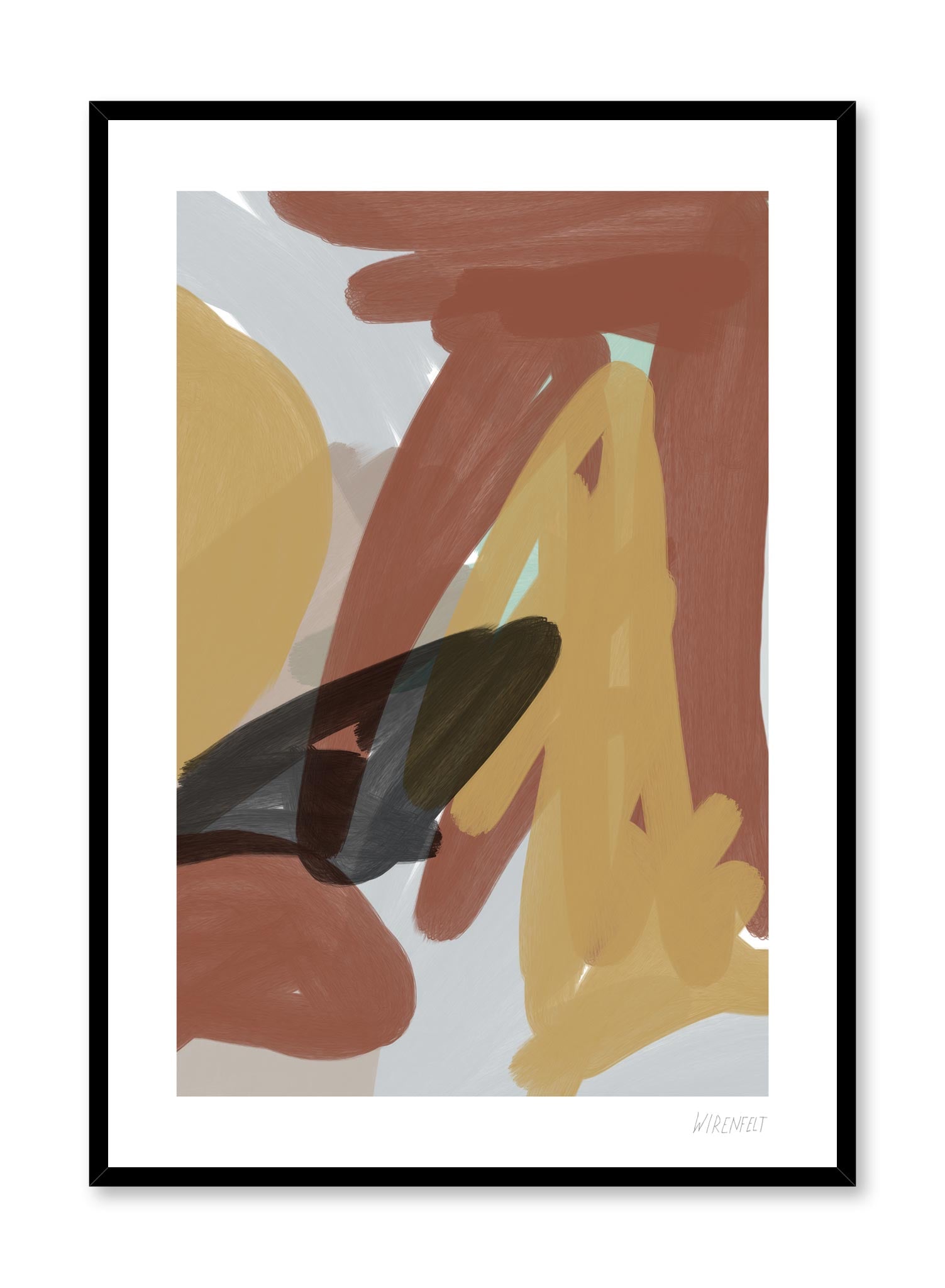 Layers Poster - Modern Abstract Wall Art for Home & Office Decor - Perfect for Living Room, Bedroom, or Workspace