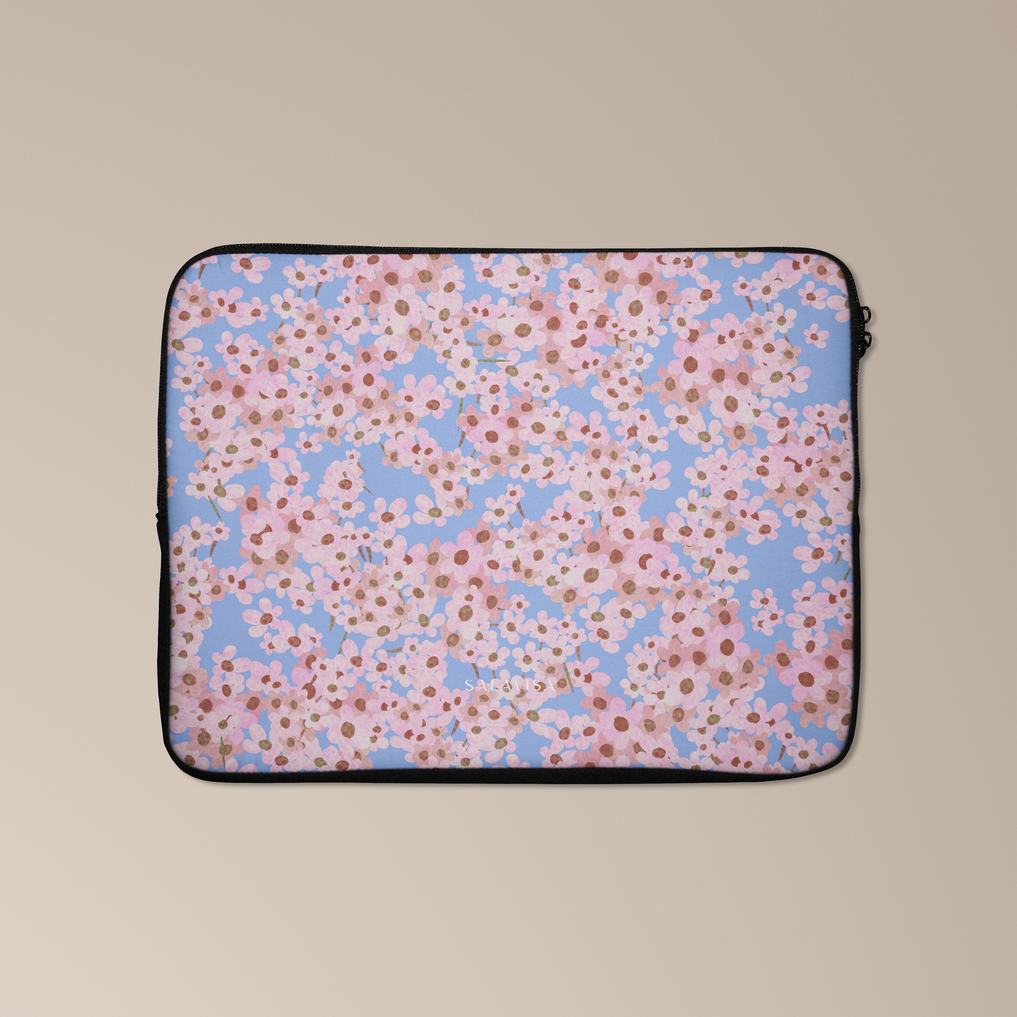 Stylish Ditsy Floral Laptop Sleeve for MacBook Air Pro 13-15 Inch - Protective Computer Case Cover for Women & Students - Perfect for Office, School, Travel & Commuting