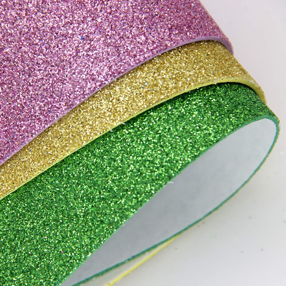 DOITOOL 10pcs Glitter Sponge Art Decal Sheets for Bogg Bags - DIY Craft Decal Paper for School Projects, Party Decor & Gift Wrapping