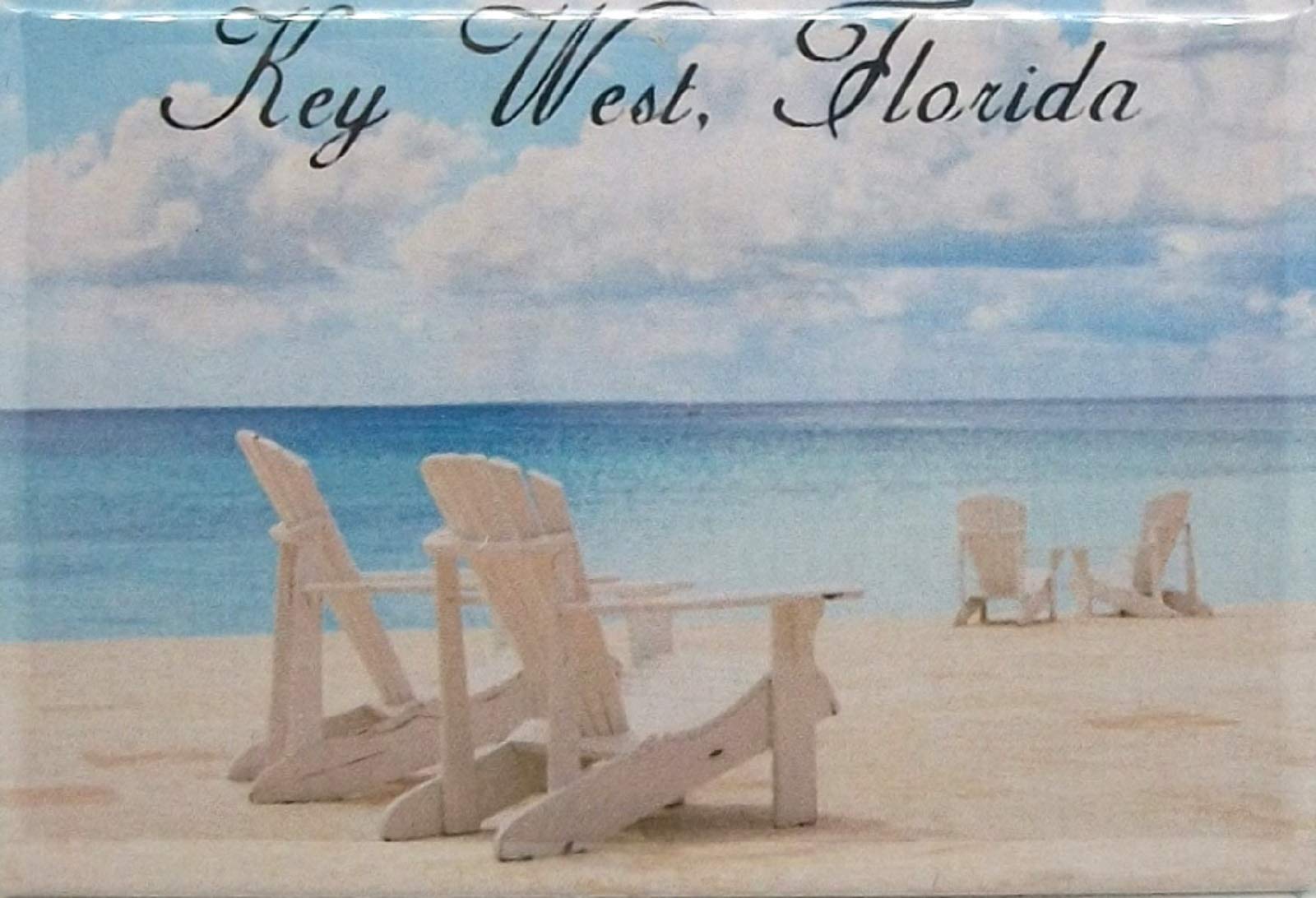 Key West Florida Beach Scene Fridge Magnet - Colorful Souvenir Gift for Travel Lovers, Perfect for Refrigerators, Lockers & Office Decor