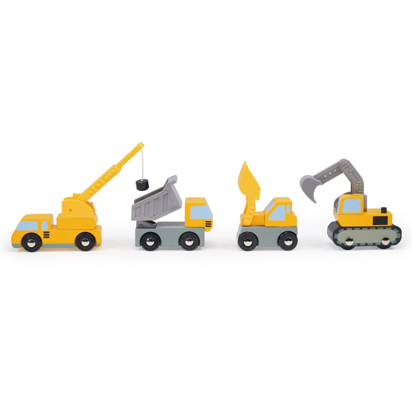 Best Wooden Toy Vehicles for Kids - Construction Trucks & Cars Building Set - STEM Learning Toys for Toddlers - Perfect for Pretend Play, Birthday Gifts & Classroom Activities