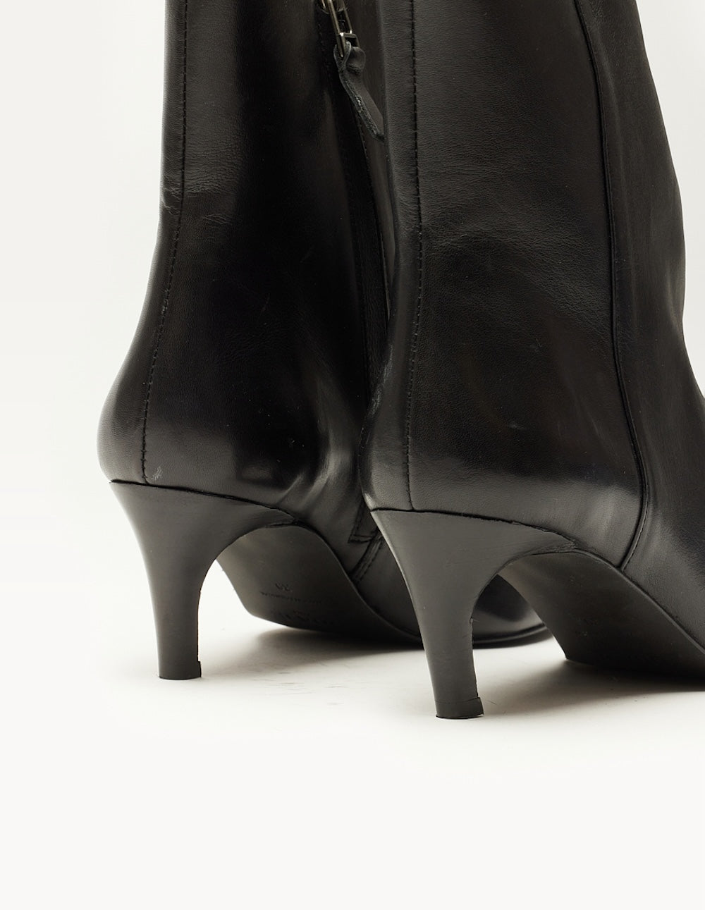 Dolores Black Leather High Heel Boots - Stylish & Comfortable for Women, Perfect for Office, Party & Evening Out