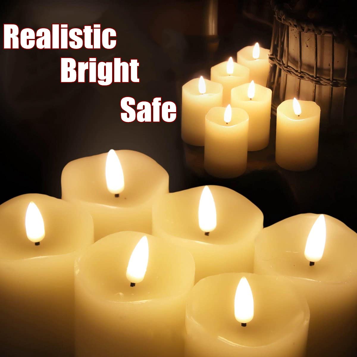 Flameless LED Votive Candles 6 Pack - 2
